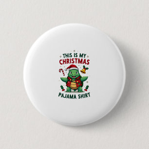 This Is My Christmas Turtle Pajama Shirt Buffalo P Button