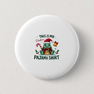 This Is My Christmas Turtle Pajama Shirt Buffalo P Button