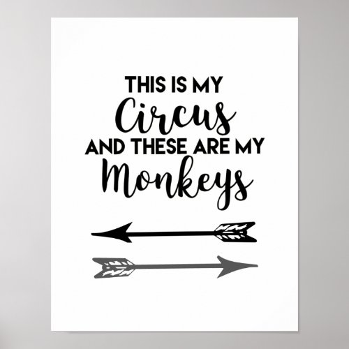 This is My Circus These are My Monkeys Poster