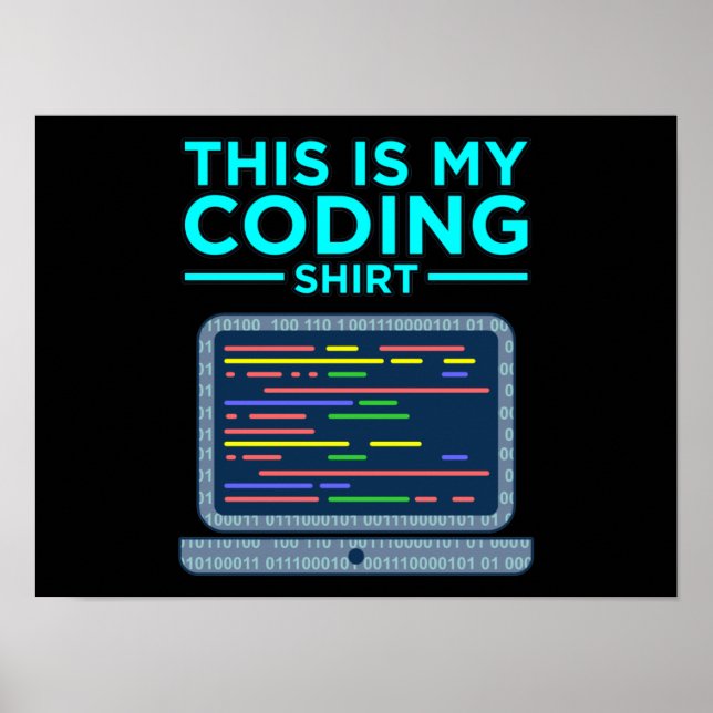 This Is My Coding Computer Programming Programmer Poster (Front)