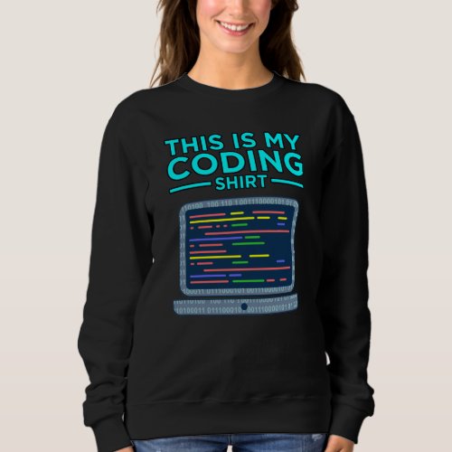 This Is My Coding Computer Programming Programmer Sweatshirt