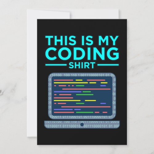 This Is My Coding Computer Programming Programmer Thank You Card