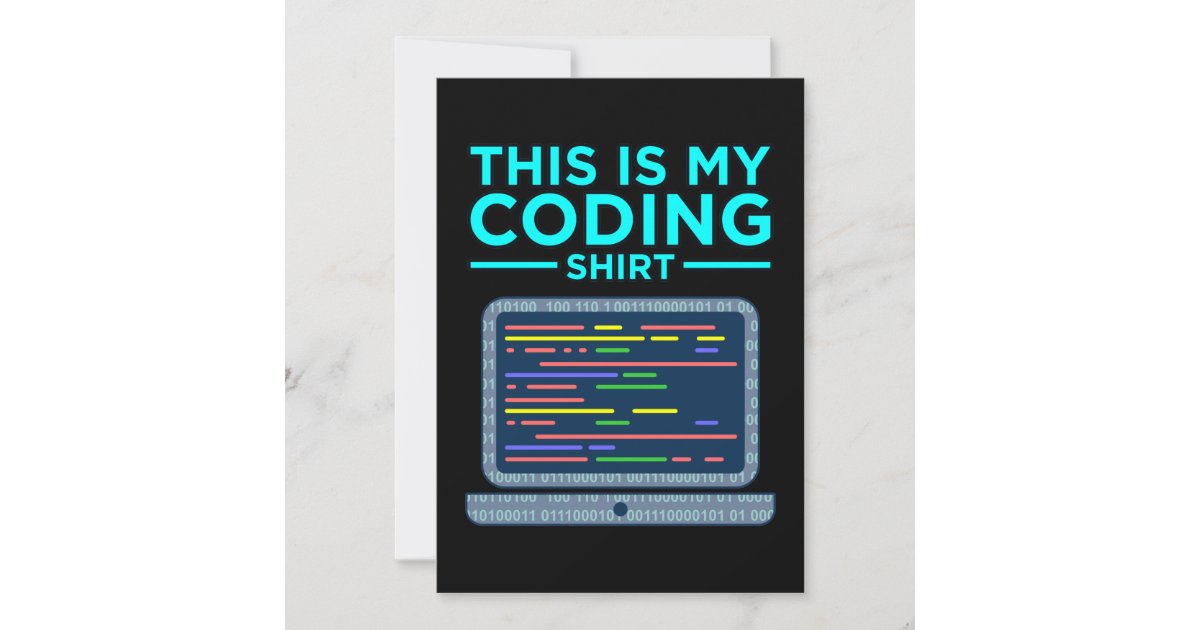 This Is My Coding Computer Programming Programmer Thank You Card | Zazzle