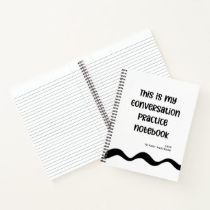 This Is My Conversation Practice Funny Introvert Notebook