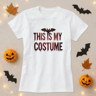 This Is My Costume Dripping Scary Text  Halloween T-Shirt