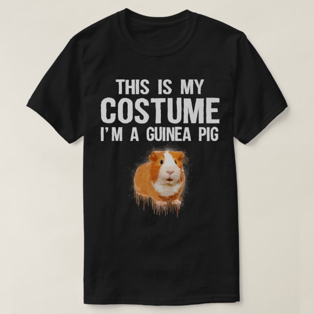 This Is My Costume I'm A Guinea Pig Cute Zookeeper T-Shirt (Design Front)