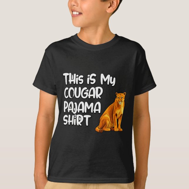 This Is My Cougar Pajama Shirt, Funny Cougars  T-Shirt (Front)