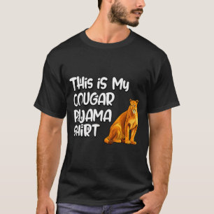 This Is My Cougar Pajama Shirt, Funny Cougars  T-Shirt
