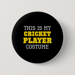 This Is My Cricket Player Costume Halloween Lazy E Button