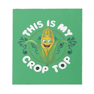 This Is My Crop Top Funny Farmer Farming Corn Love Notepad