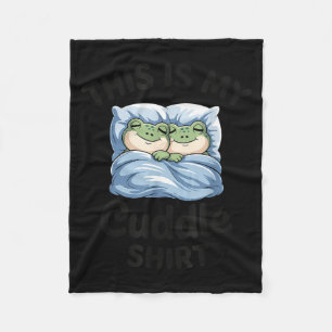 This Is My Cuddle Shirt Funny Frog Couple Fleece Blanket