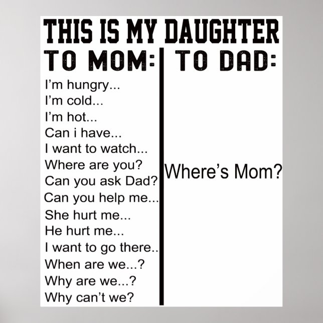 This Is My Daughter Funny Daughter Quotes From Mom Poster (Front)