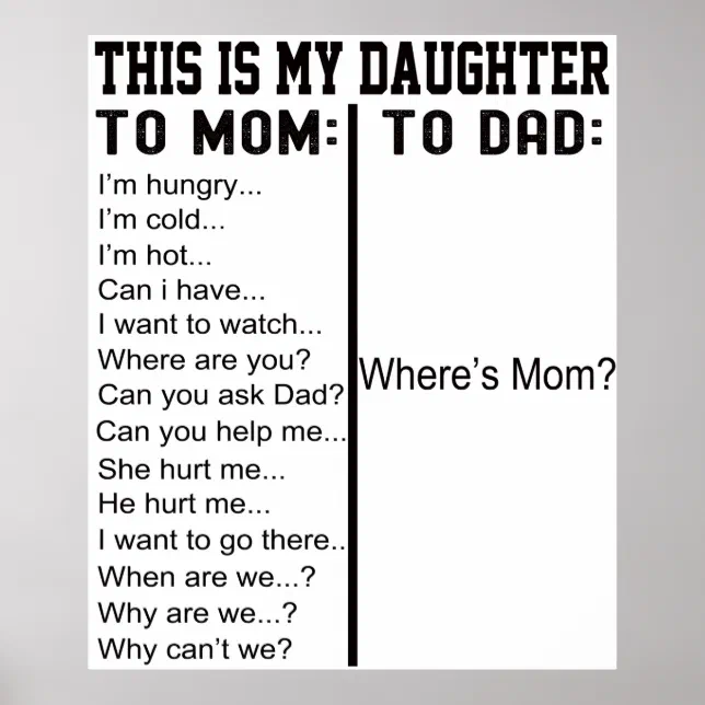 This Is My Daughter Funny Daughter Quotes From Mom Poster Zazzle