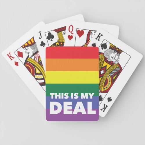 This Is My Deal Pride Colors Playing Cards