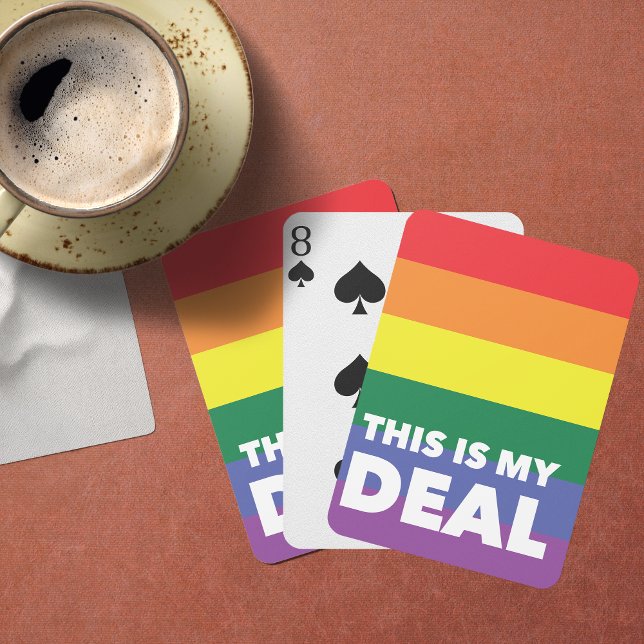 This Is My Deal Pride Colors Poker Cards (For our LGBT community we present this ultra cool deck of playing cards.)