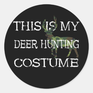 This Is My Deer Hunting Costume Camo Outfit Deer Classic Round Sticker