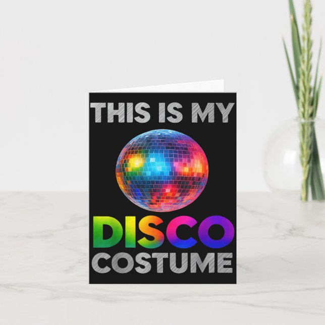 This Is My Disco Costume Ball Graphic 1970s Funky  Card (Front)