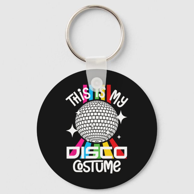 This Is My Disco Costume Funny 1970s Funky 70s Dan Keychain (Front)