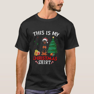 This is My Doberman Pinscher Dog Santa Hat Christm T-Shirt
