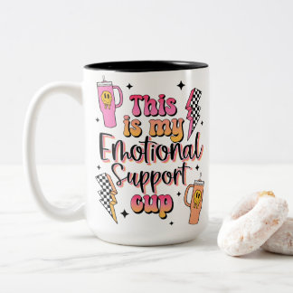 This Is My Emotional Support Cup Retro Groovy Tumb