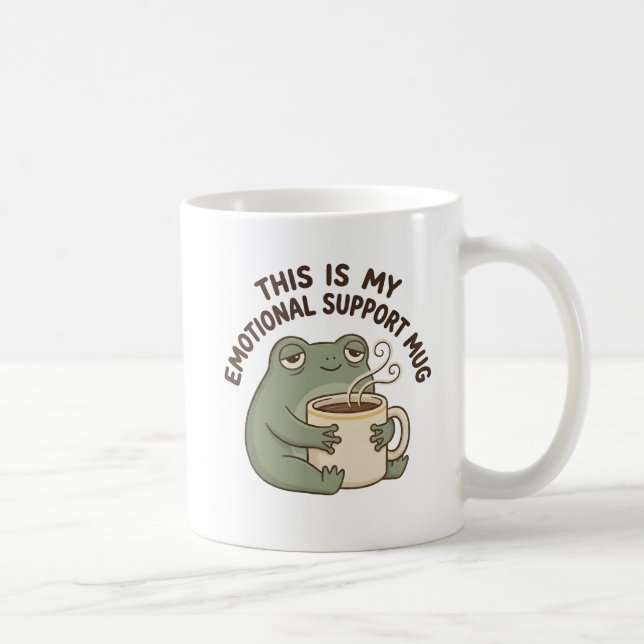 This Is My Emotional Support Mug – Funny Frog Coff (Right)