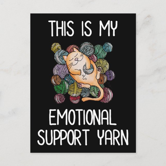 This Is My Emotional Support Yarn Postcard (Front)