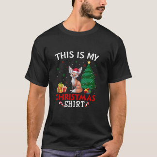 This is My Fennec Fox Santa Hat Christmas Pajama T T-Shirt