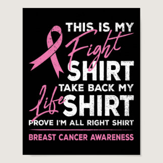 This Is My Fight  Breast Cancer Awareness Pink Rib Poster