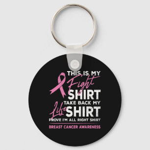 This Is My Fight Breast Cancer Awareness Pink Ribb Keychain