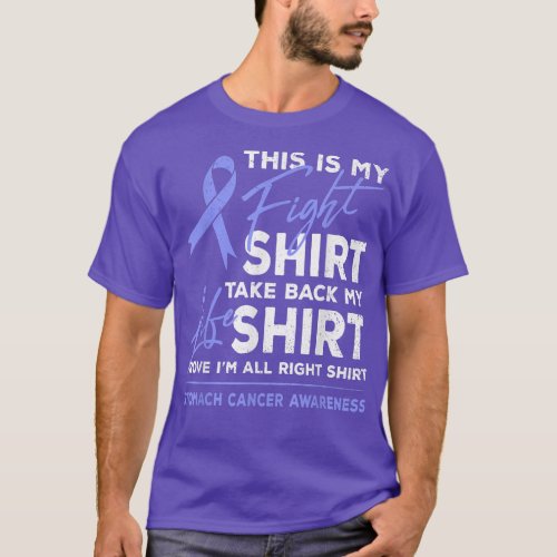 This Is My Fight Stomach Cancer Awareness Periwink T_Shirt