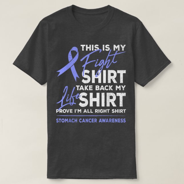 This Is My Fight Stomach Cancer Awareness Periwink T-Shirt (Design Front)