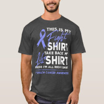 This Is My Fight Stomach Cancer Awareness Periwink T-Shirt