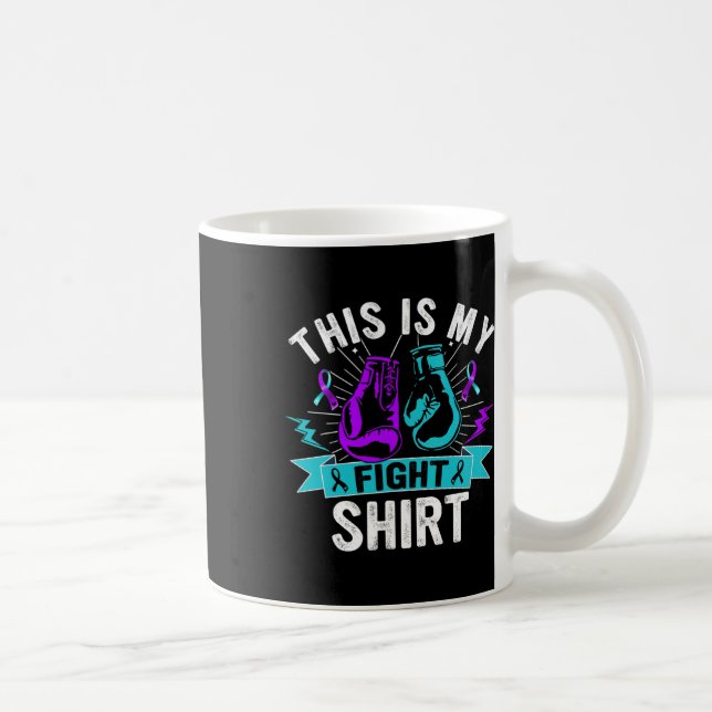 This Is My Fight Suicide Prevention Fighter Strong Coffee Mug (Right)