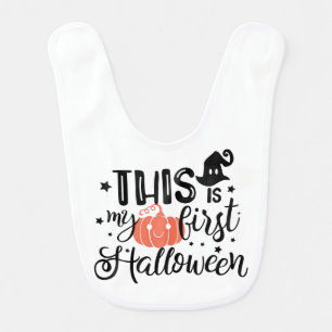 This is My First Halloween Pumpkin Baby Bib