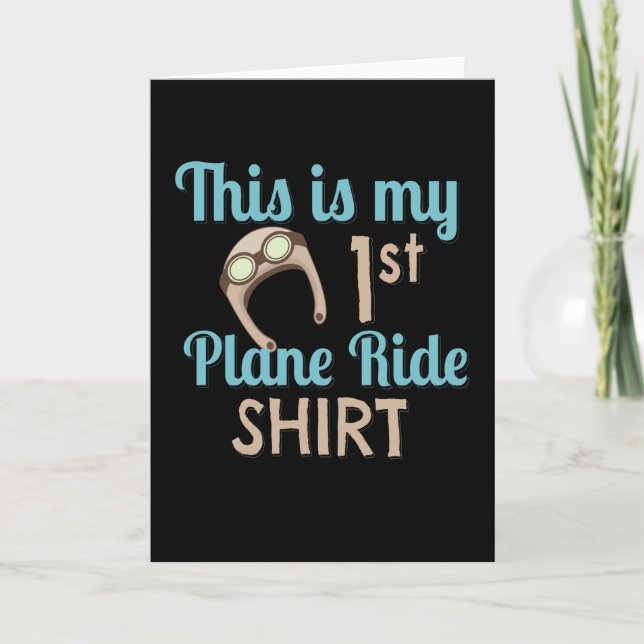 This is My First Plane Ride Airplane Card (Front)