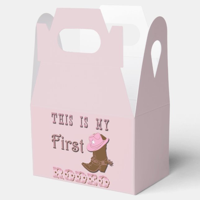 This is My First Rodeo Favor Box (Opened)