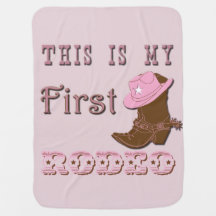 This is my first rodeo girl baby blanket