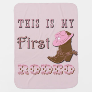 This is my first rodeo girl baby blanket