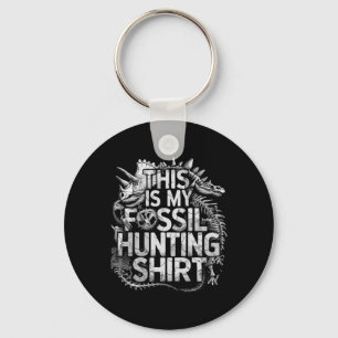 This Is My Fossil Hunting Shirt Funny Paleontology Keychain