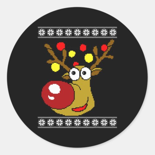 This Is My Funny Holiday Ugly Christmas Sweater  Classic Round Sticker