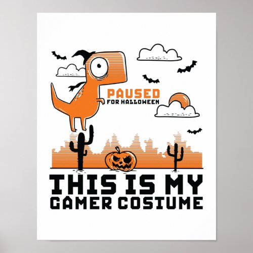 This Is My Gamer Costume Gaming Geek Halloween Poster