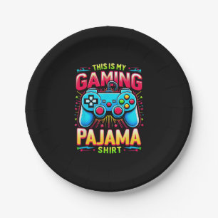 This is My Gaming Pajama Shirt Gamepad Video Game  Paper Plates