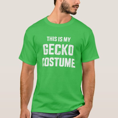 This is my gecko costume lazy halloween outfit T_Shirt