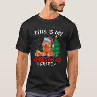 This is My Goldendoodle Dog Santa Hat Christmas Pa