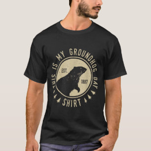 This Is My Groundhog Day Woodchuck Lovers Men Retr T-Shirt