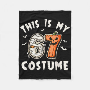 This Is My Halloween 67 Costume Number 6 7 Meme Fleece Blanket