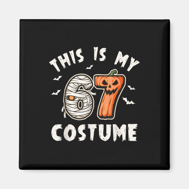This Is My Halloween 67 Costume Number 6 7 Meme  Magnet (Front)