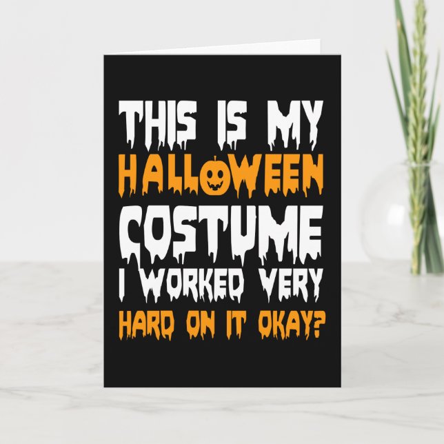 This is my halloween costume card (Front)