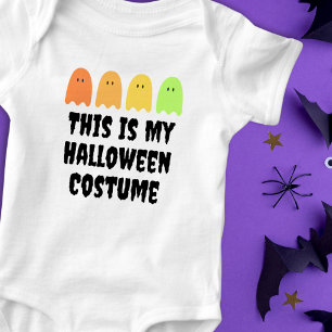 This Is My Halloween Costume Funny Ghosts Baby Bodysuit