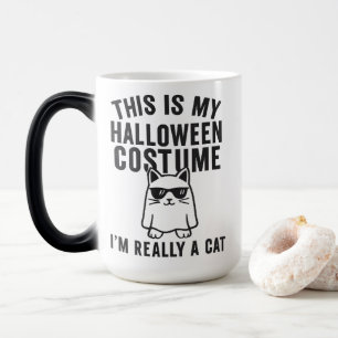 This Is My Halloween Costume I'm Really A Cat Meme Color Morph Mug